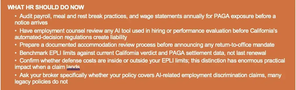 What Every HR Leader Should Know - C3 California HR Risk Executive Brief What Every HR Leader Should Know - C3 California HR Risk Executive Brief